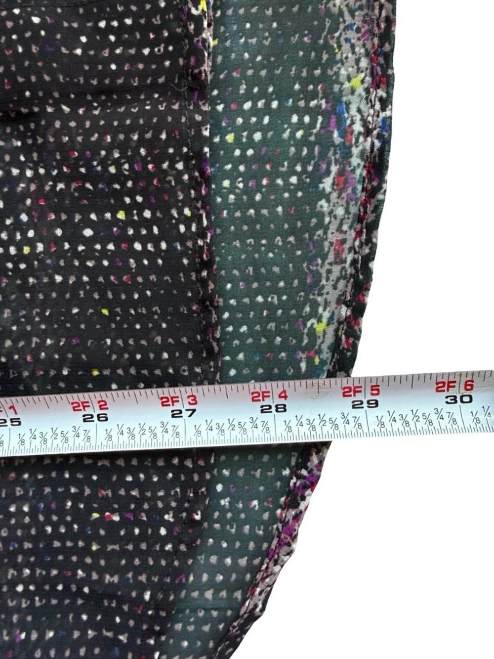 CAbi Sheer Blouse with Pink, Blue & White Speckle Print Size S Lightweight - Picture 8 of 14